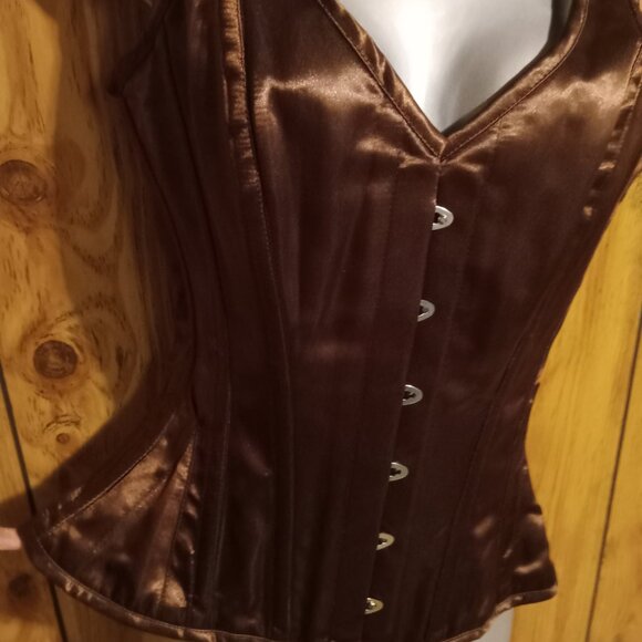 Goth Satin Corset - Picture 1 of 7